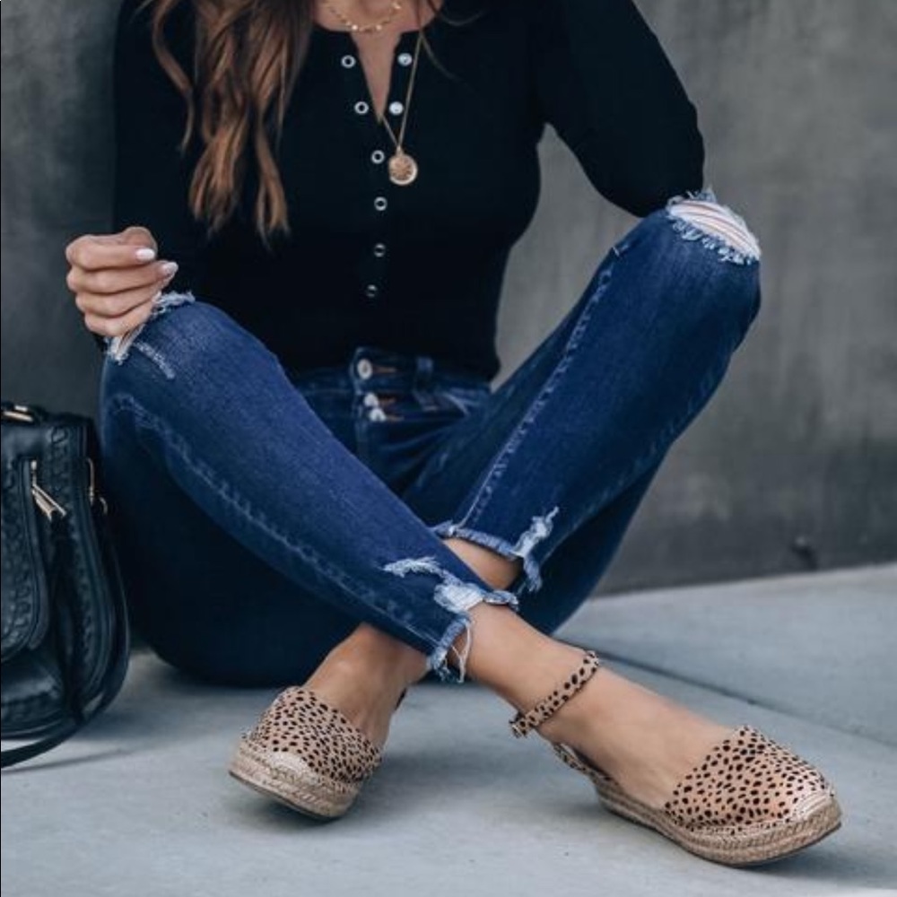 LAST FEW❤️ espadrille platform sandals leopard - Picture 6 of 7